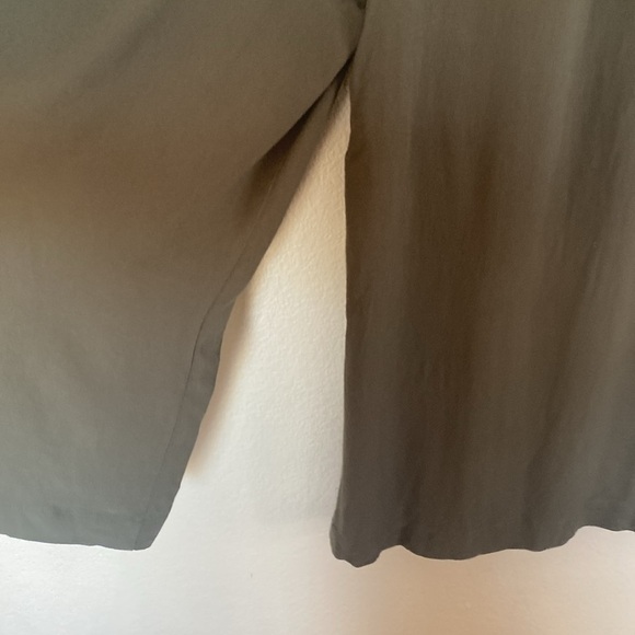 Marlowe Sirena palazzo tie waist pants women’s large army green EUC flowy - Picture 7 of 8